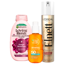 Alle Elvive, Loving Blends, Elnett, Garnier, L'Oréal, Studioline of Ambre Solaire